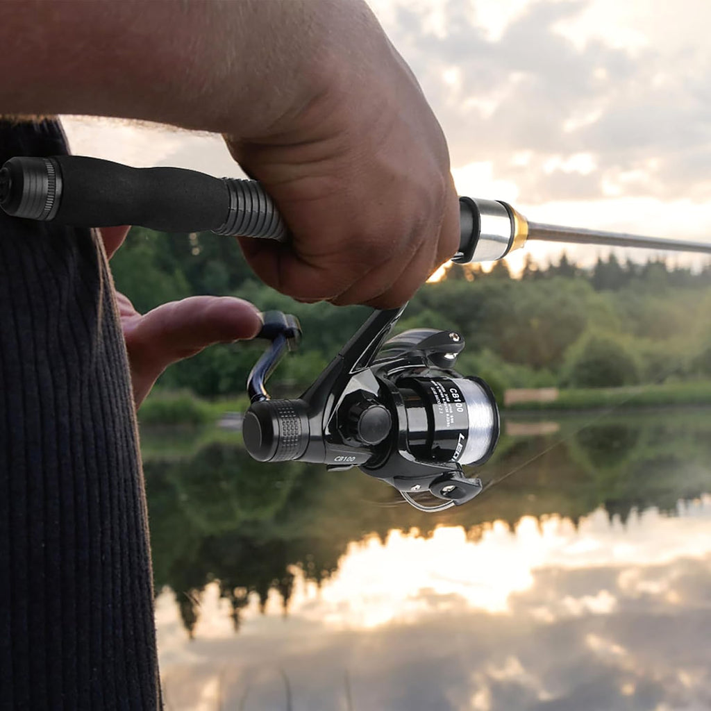 Fishing Rod Reel Full Kit Portable Travel Spinning Pole Reel Lure Carry Bag