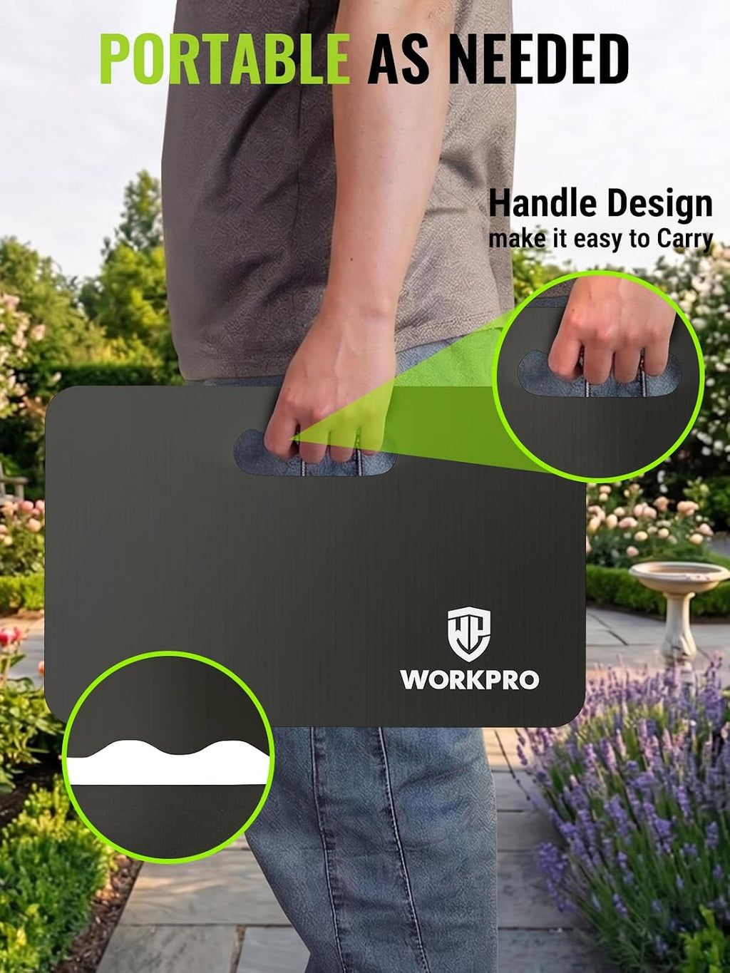 WORKPRO Extra Thick Kneeling Pad, Soft NBR Foam Cushioning for Knees