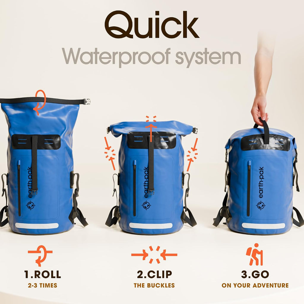 Waterproof Dry Bag Backpack 55L - Kayaking Boating Fishing Rafting Marine