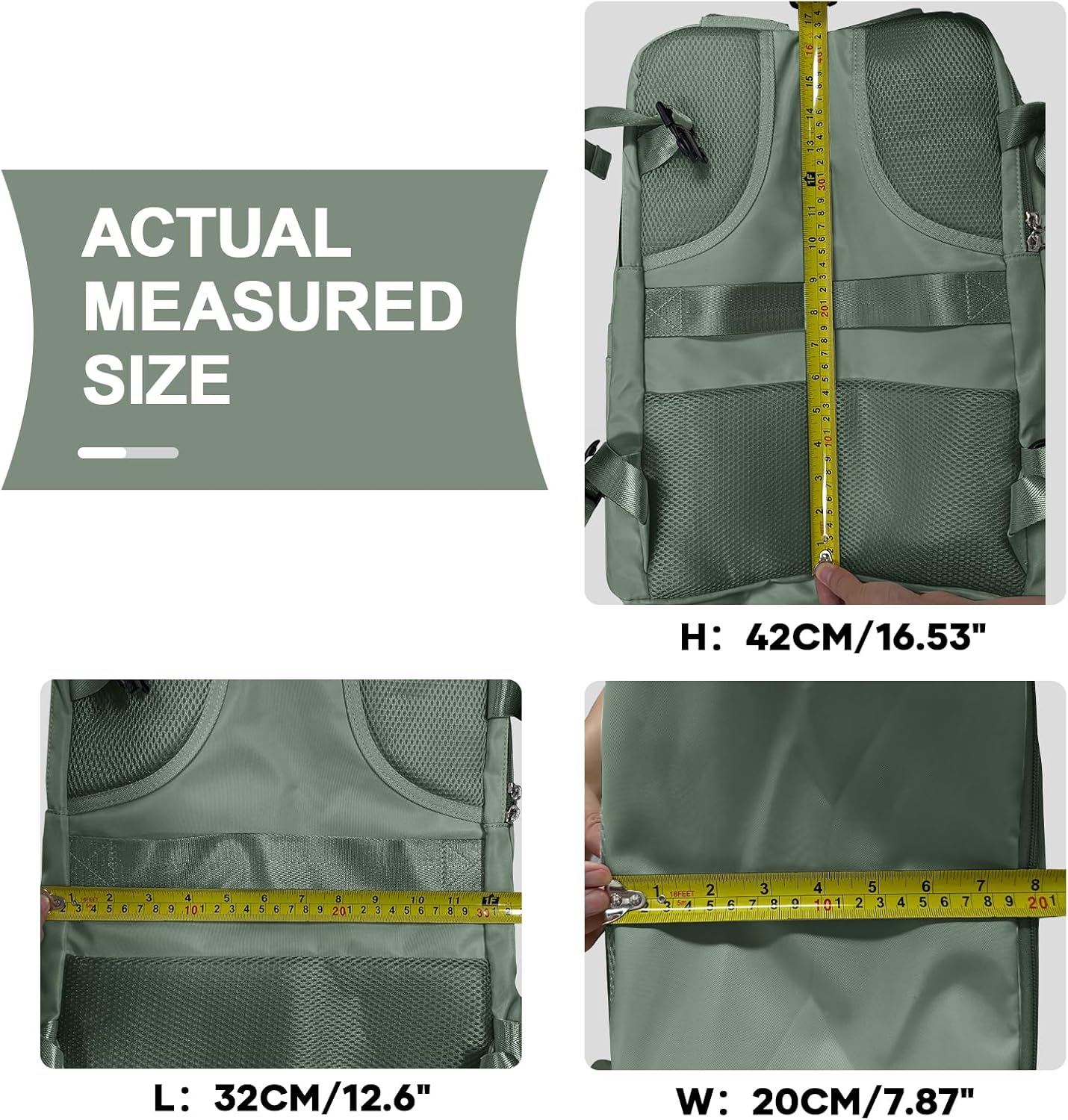 coowoz Travel Backpack For Women Men,Carry On Backpack,Hiking Backpack Waterproof Outdoor Sports Rucksack Casual Daypack Travel Essentials(Olive Green)