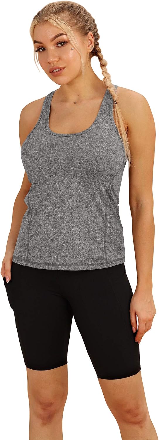 icyzone 3 Pack Women's Racerback Workout Tank Tops