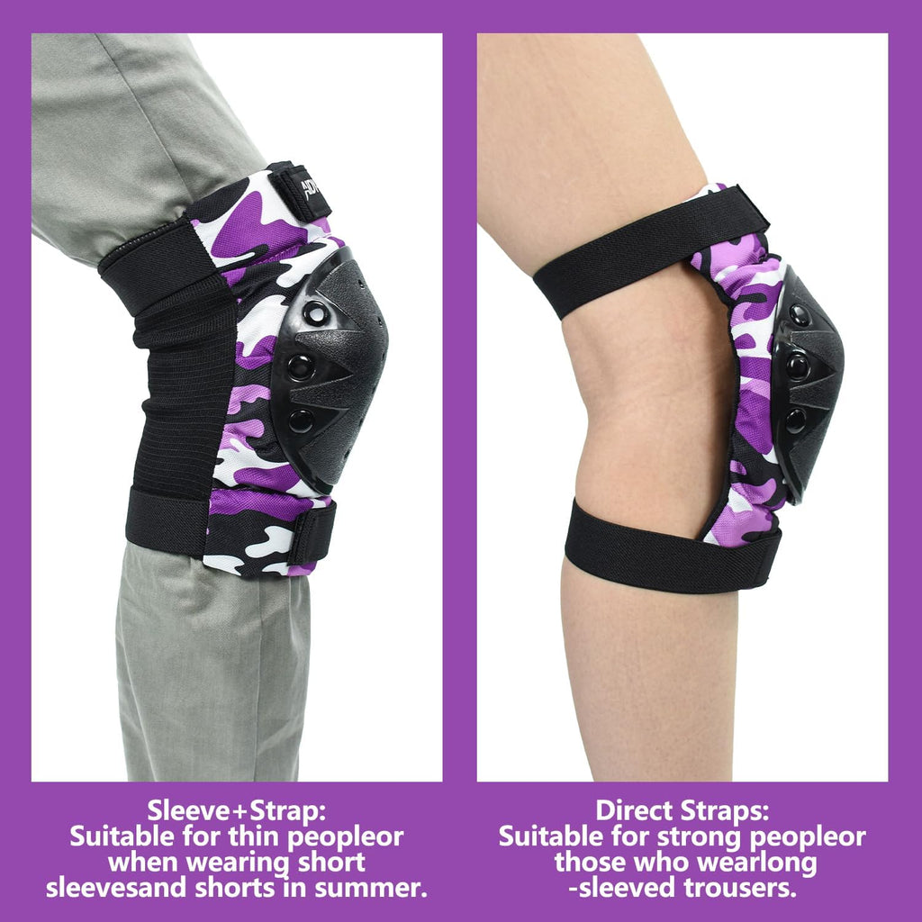AIDY-PRO Adult/Youth/Kids Knee Pads and Elbow Pads Set Skateboard Protective Gear, 6 in 1 Knee Guards Kids Wrist Guards for Roller Skating Skateboarding Biking