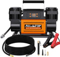 ALL-TOP 12V Air Compressor w/LCD Control Panel to Preset Target Pressure, 150PSI 12.35CFM Air Pump Inflator for Overland (Dual Cylinder)