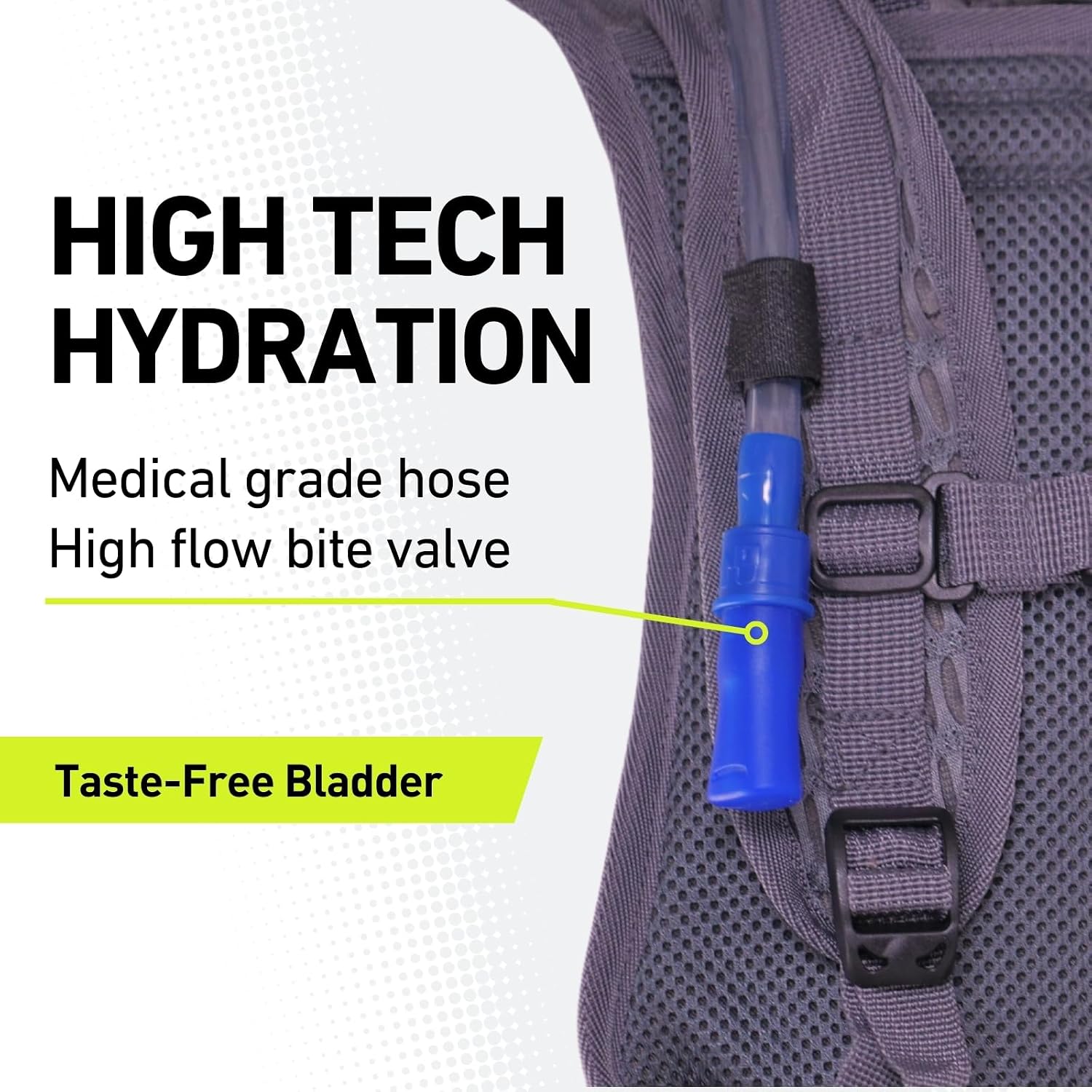 VibrelliVibrelli Hydration Backpack & 2L Hydration Bladder - High Flow Bite Valve - Hydration Pack for Cycling, Running, Hiking