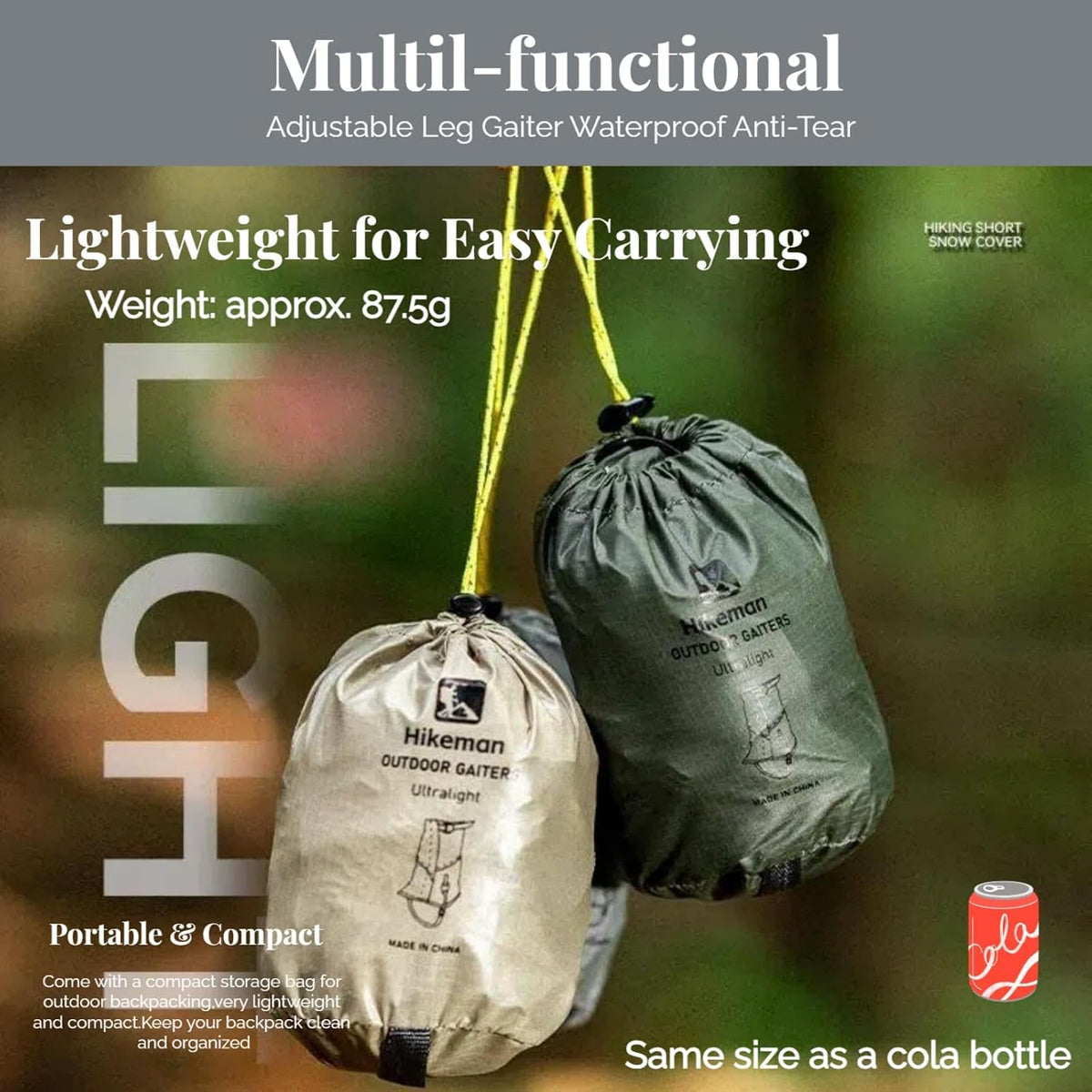 Gaiter Breathable Sand-Waterproof Snow Boots Gaiters for Hiking