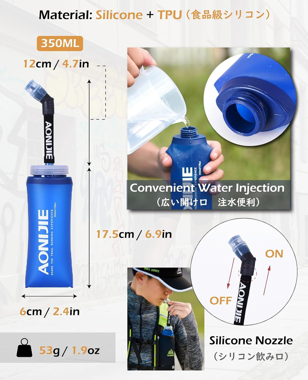 TRIWONDER Trail Bag 5.5 L Hydration Vest Lightweight Hydration Backpack for Marathon Hiking MTB Running Men Women