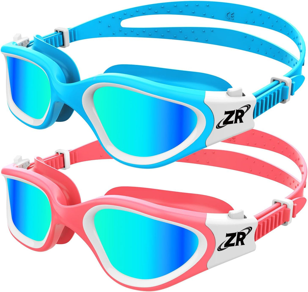 ZIONOR Kids Swim Goggles, 2 Packs G1MINI Polarized Swimming Goggles Girls/Boys