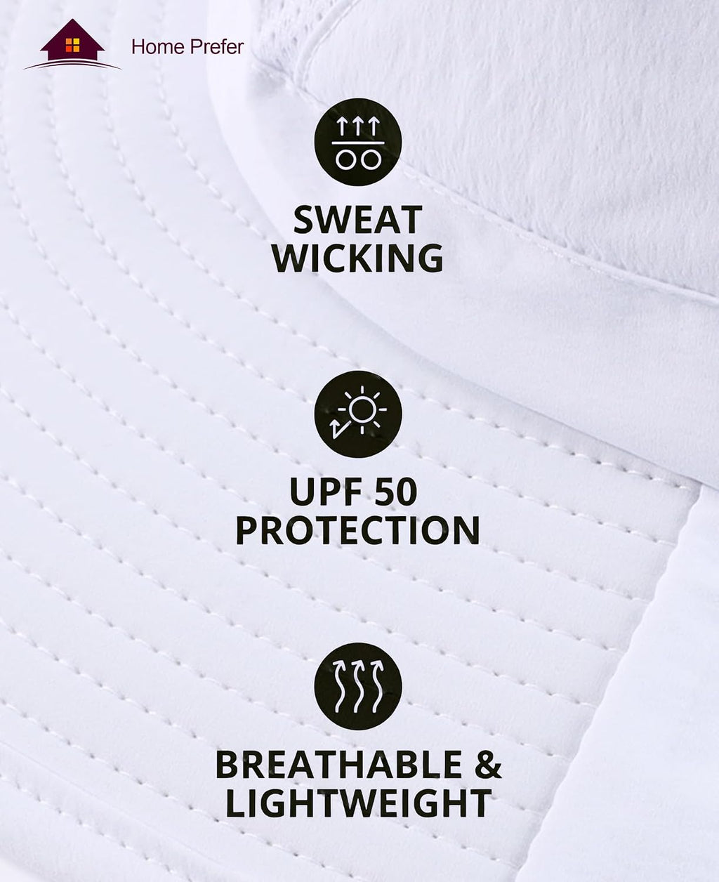 Home Prefer UPF 50+ Sun Hats for Men Women Wide Brim Fishing Hat with Neck Flap UV Protection Sunblock Safari Bucket Hat