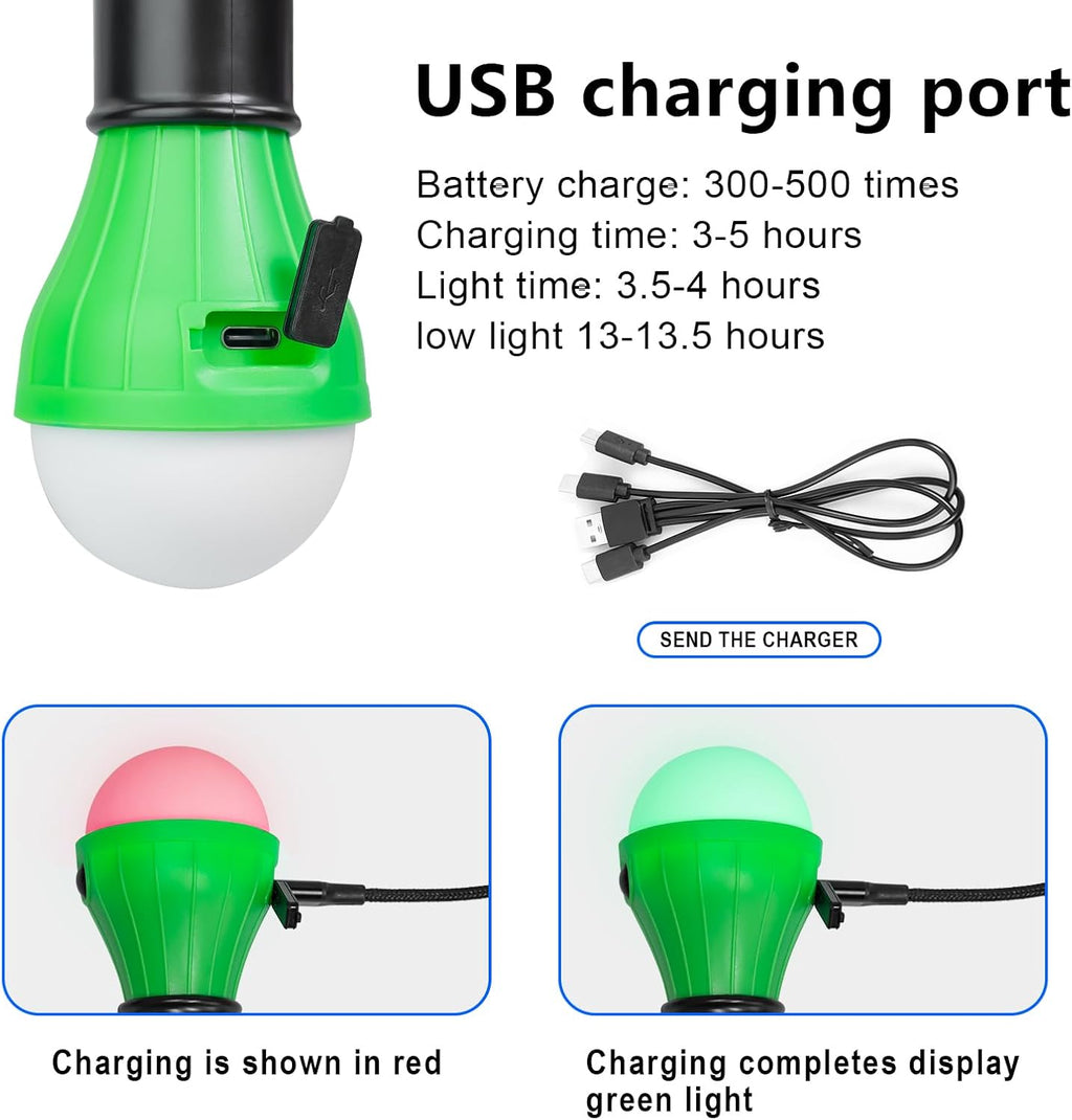 Jarxin Led Camping Lantern USB Rechargeable,Outdoor Tent Lights