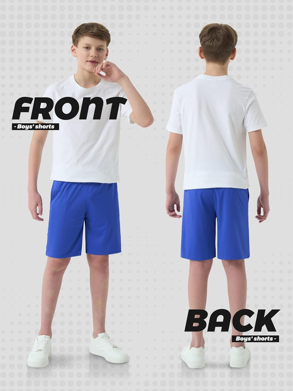 5 Pack Boys Athletic Shorts Basketball Soccer Dry-Fit Shorts with Pockets