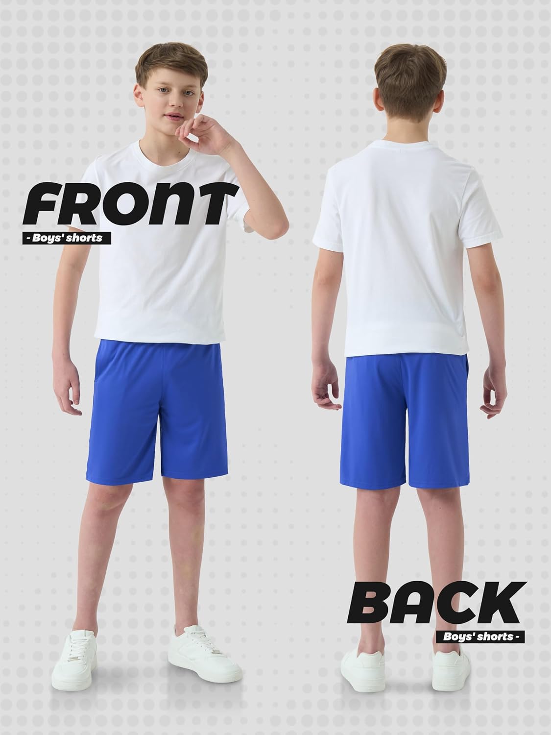 5 Pack Boys Athletic Shorts Basketball Soccer Dry-Fit Shorts with Pockets