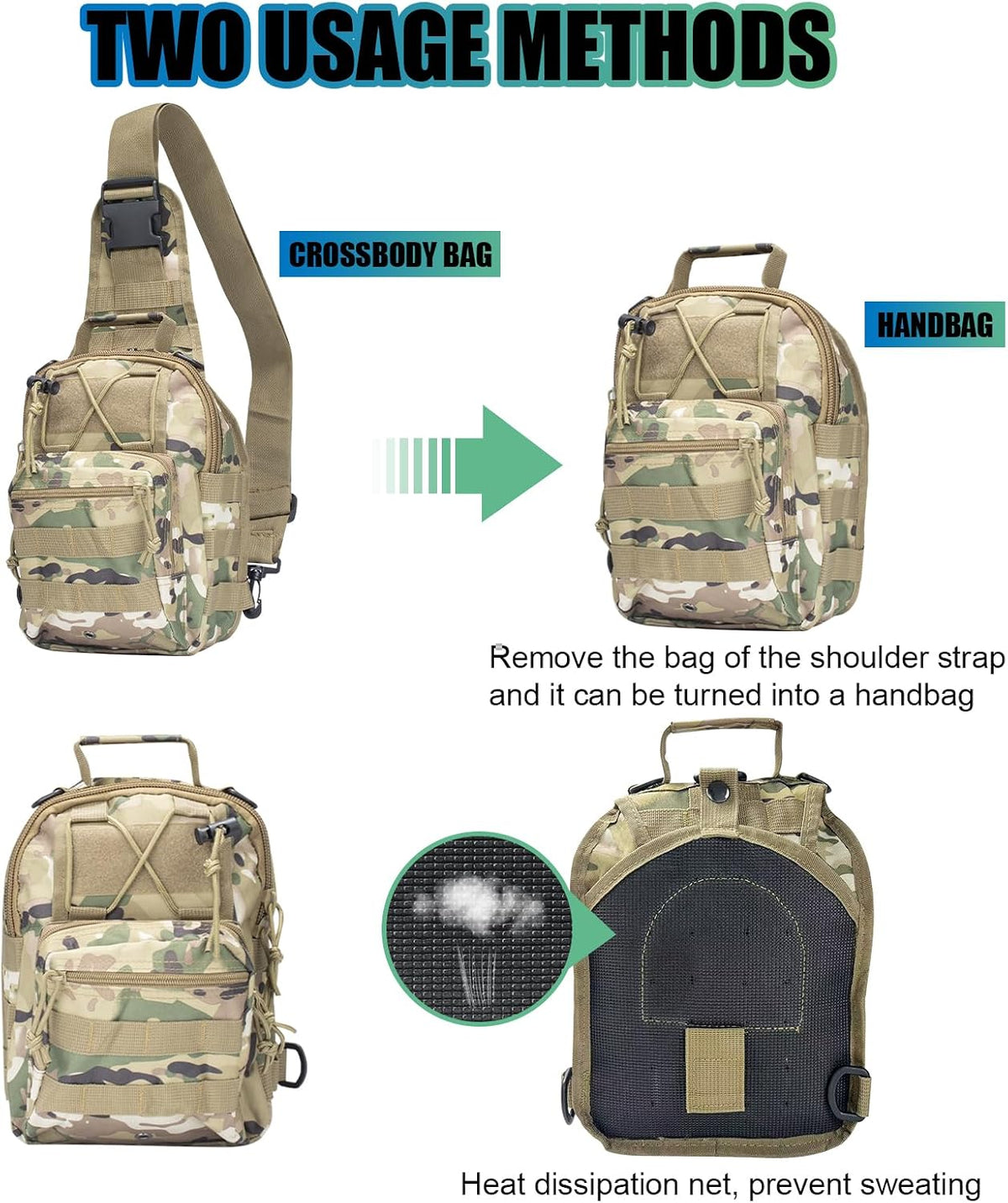 Waterproof Fishing Backpack with 2 Tackle Boxes, 2-Way Carry Design & Durable Material,Black, Khaki, Camo (Khaki with Two Tackle Boxes)