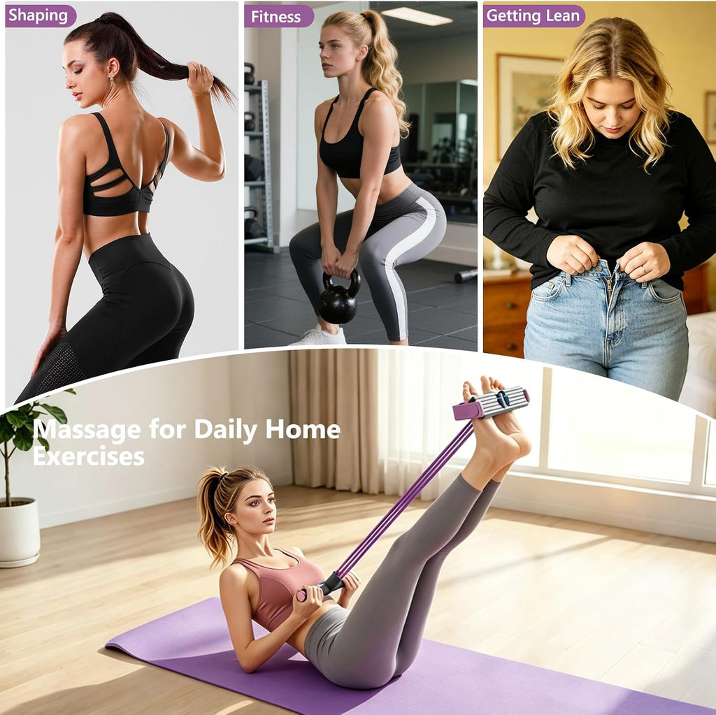 Pedal Resistance Band with Handle,4/6/8 Resistance Levels Elastic Pull Rope, Exercise Bands for Leg Butt Training, Home Gym, Yoga, Pilates