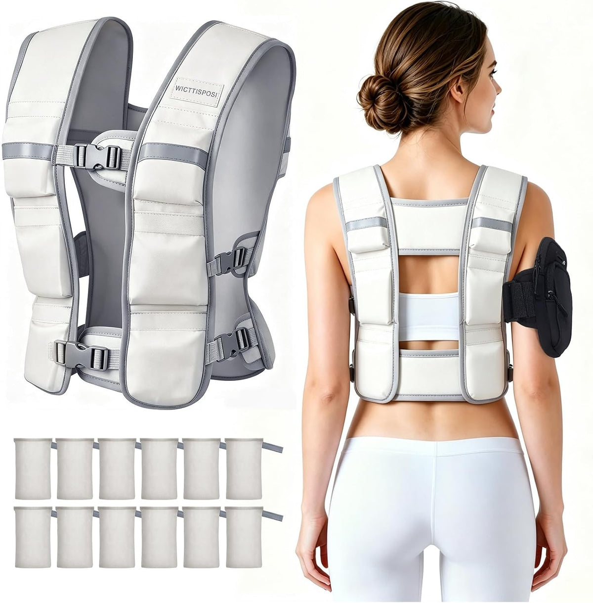Adjustable Weighted Vest for Women Men, 0.7-12/0.7-18 lb Ultra-Light Start