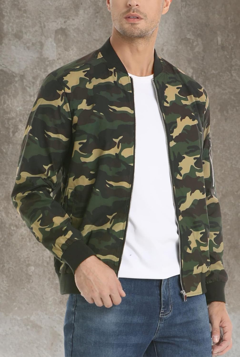 MAGCOMSEN Men's Bomber Jacket Lightweight Windbreaker Spring Fall Jacket