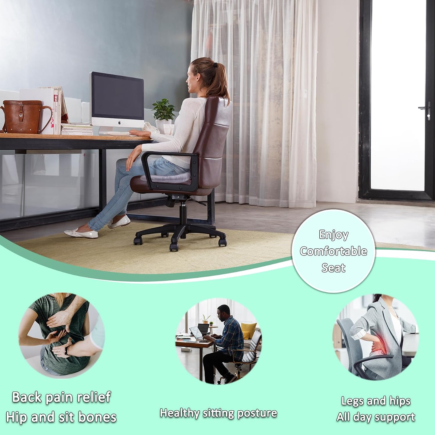 Hshbxd Donut Pillow, Tailbone Cushion for Wheelchair, Office and Travel