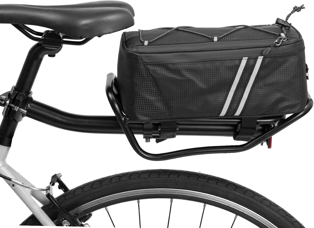 Rear Bike Rack with Quickly Release Camp,Retractable Aluminum Alloy Bicycle Cargo Rack,Thickened Frame and Main Tube for 26"-29" Frames Commuter Carrier,Max Weight 22lb,YONTUO