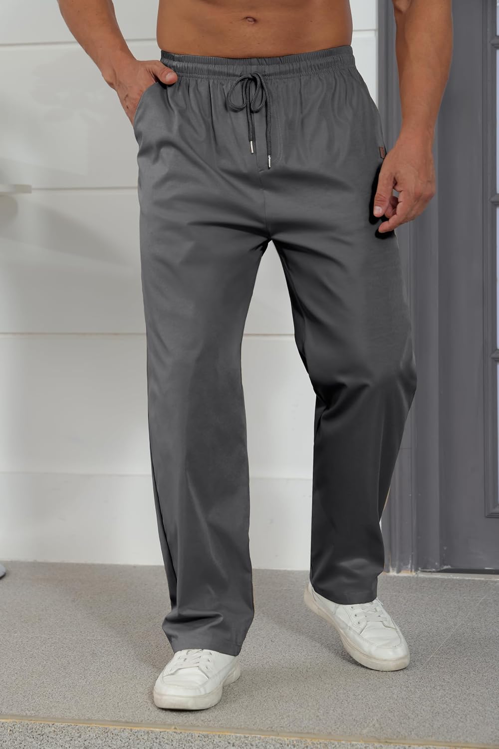 Rela Bota Mens Casual Jogger Pants Cargo Pants Drawstring Sweatpants