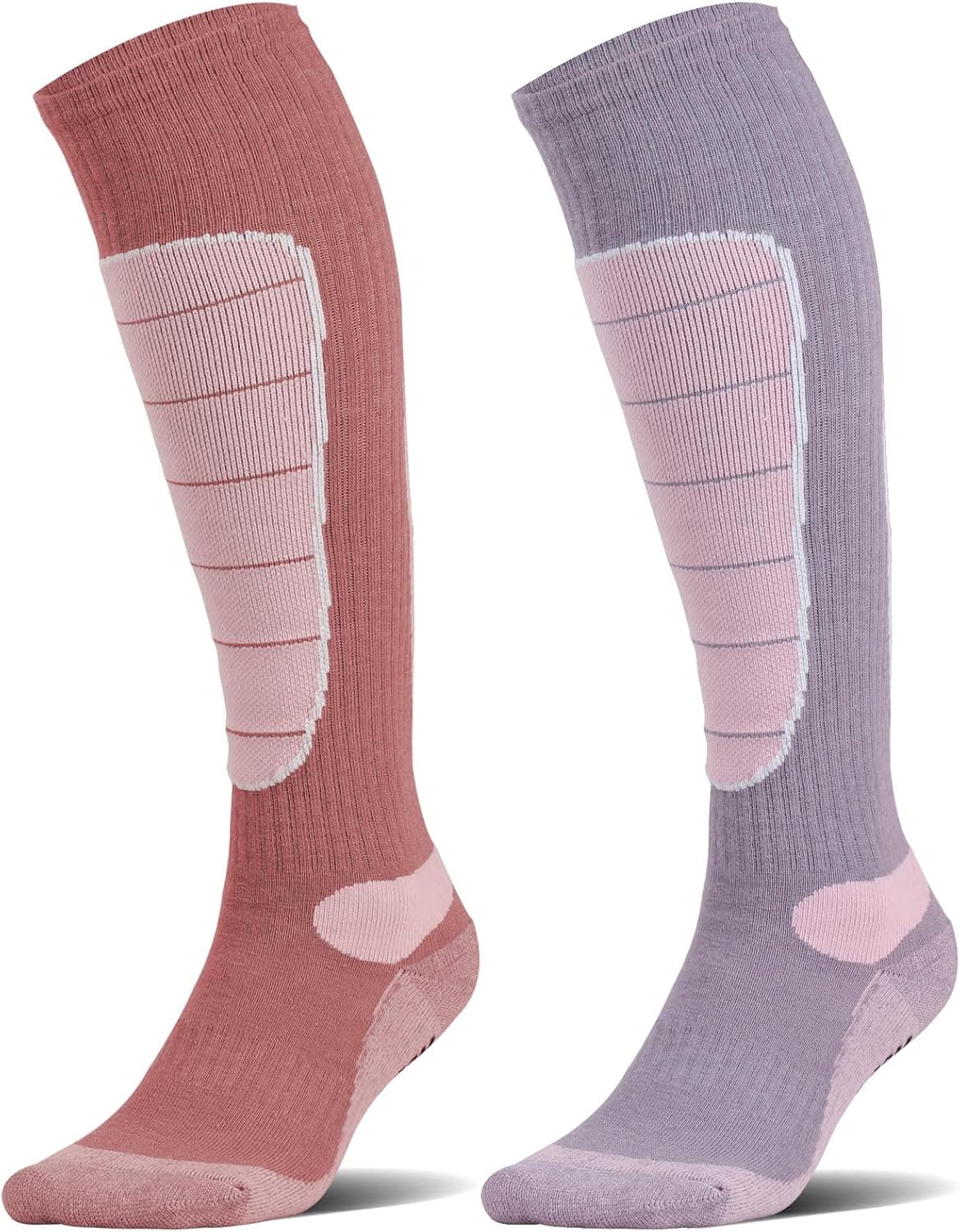 Hylaea Unisex Knee High Merino Wool Ski Snowboard Socks, Cushioning & Warm
