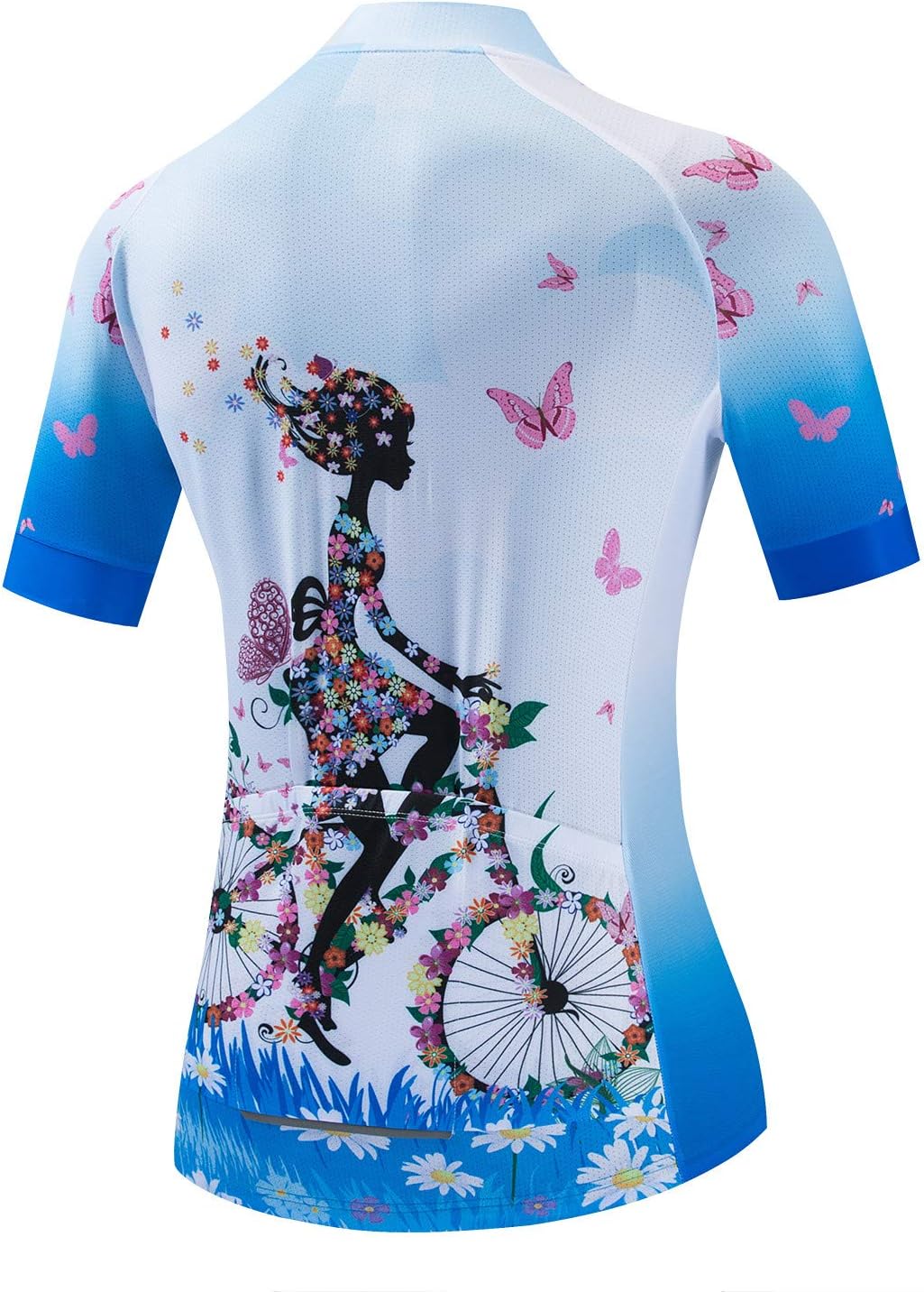 JPOJPO Womens Cycling Jersey,Bike Shirt Quick-Dry Breathable Reflective S-2XL Tops