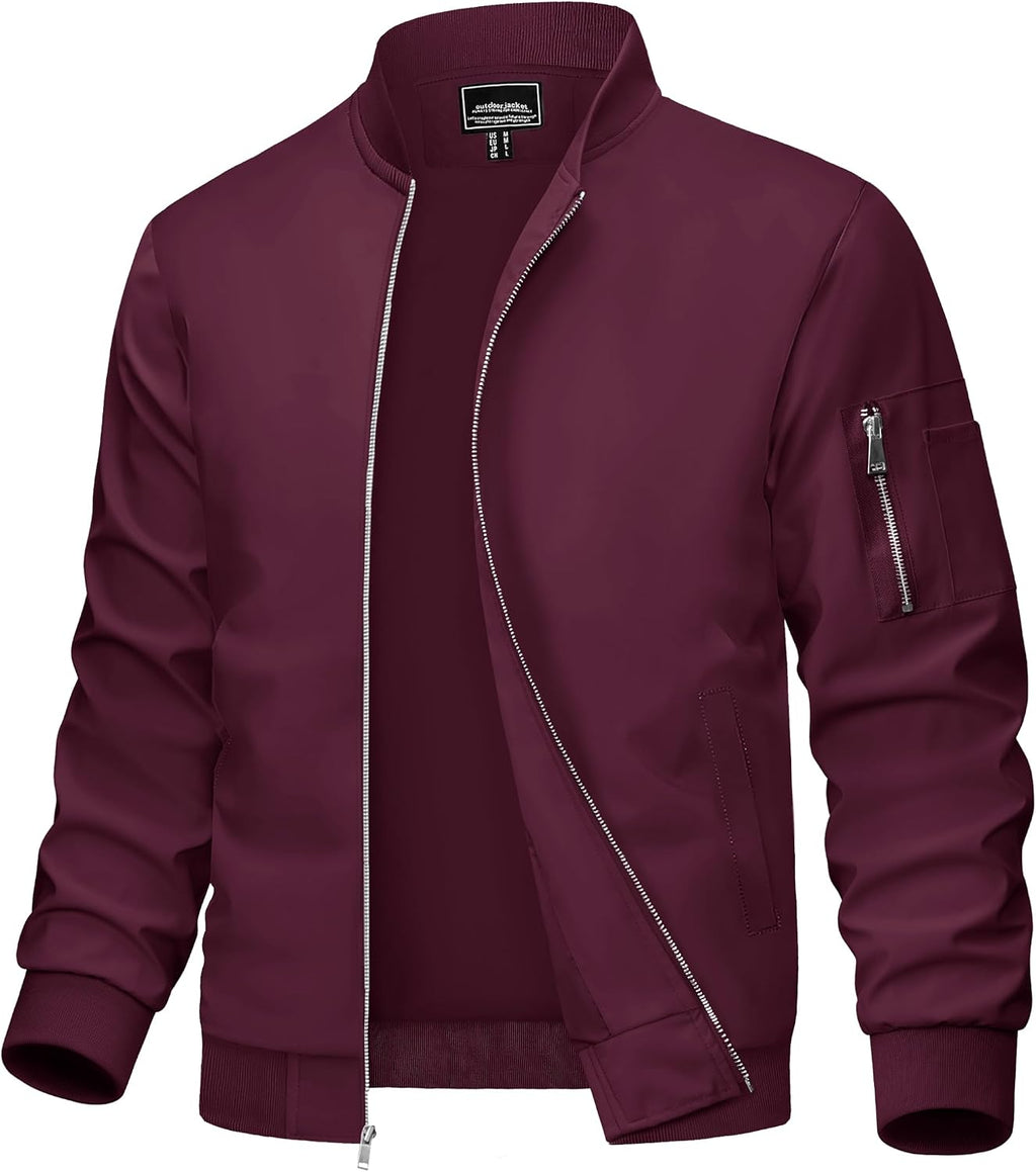 MAGCOMSEN Men's Bomber Jacket Lightweight Windbreaker Spring Fall Jacket