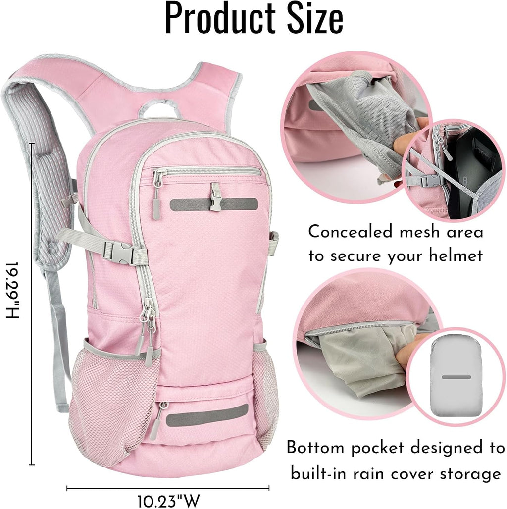 Zavothy 20L Multipurpose Hiking Backpack with 3L Water Bladder – Durable Hydration Backpack with Insulated Bladder Compartment, Hidden Helmet Holder & Rain Cover – for Hiking, Commuting, and Camping