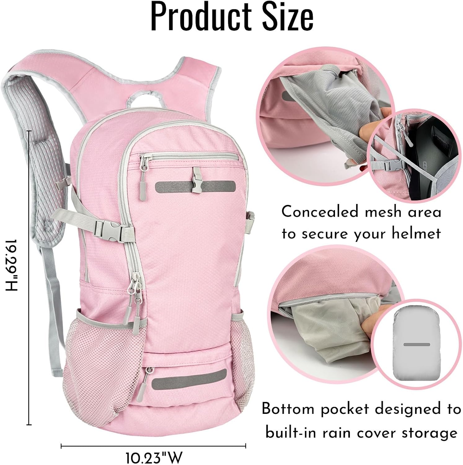 Zavothy 20L Multipurpose Hiking Backpack with 3L Water Bladder – Durable Hydration Backpack with Insulated Bladder Compartment, Hidden Helmet Holder & Rain Cover – for Hiking, Commuting, and Camping
