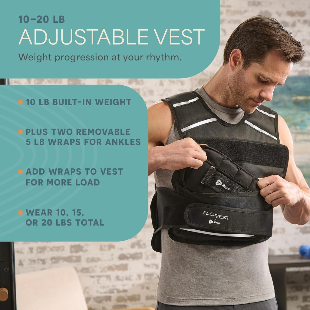 Lifepro FlexVest Adjustable Weighted Vest for running