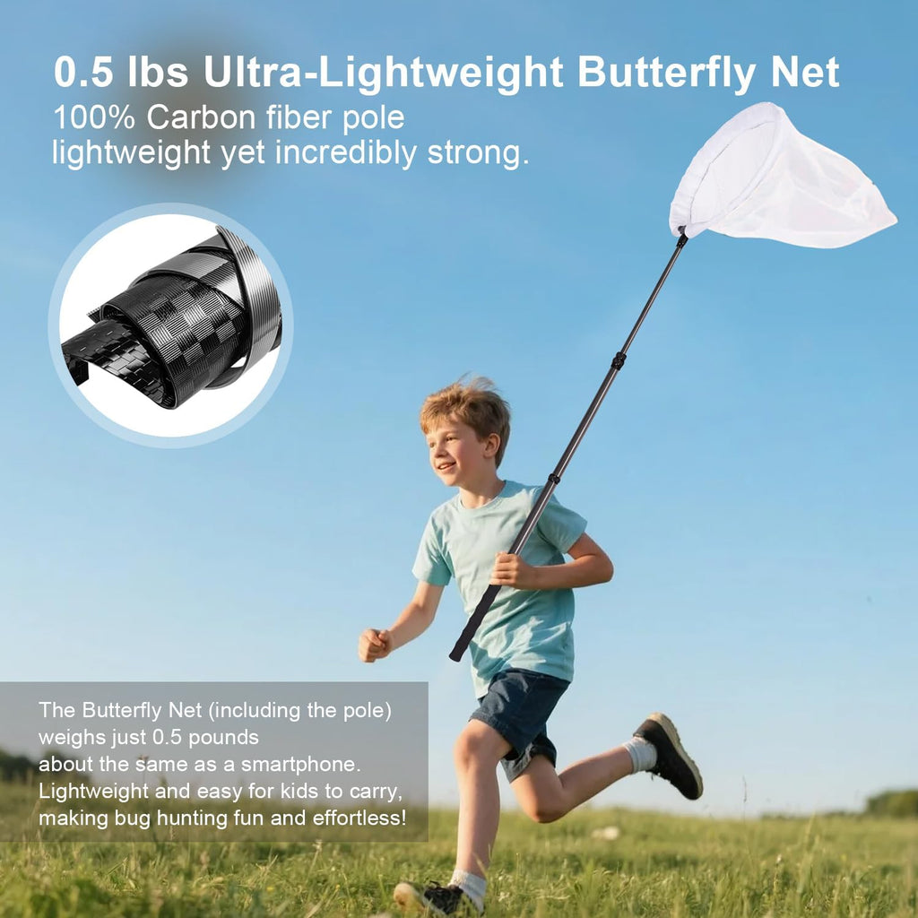 DOBEN Butterfly Net with Carbon Fiber Telescopic Pole, 28"~71" Adjustable
