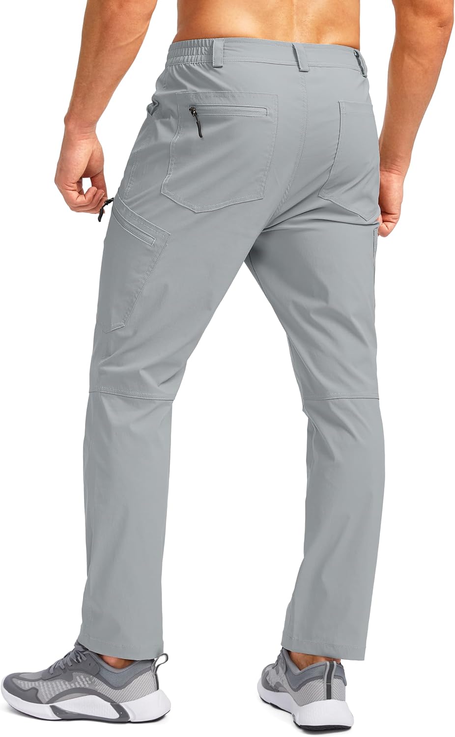 Pudolla Men's Lightweight Hiking Pants with 7 Pockets Quick Dry Water Resistant Fishing Travel Pants
