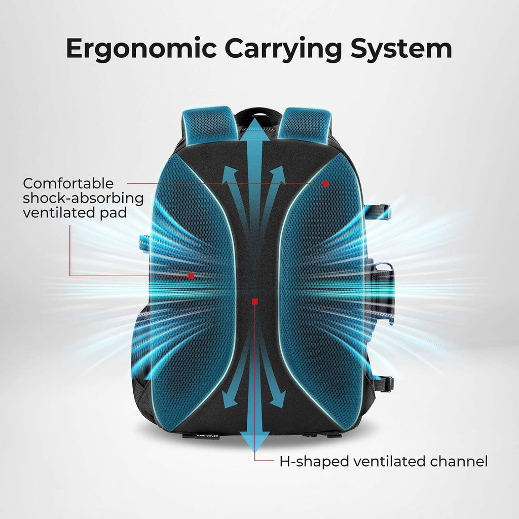 Piscifun Fishing Tackle Backpack, Rod & Gear Holder, Water-Resistant