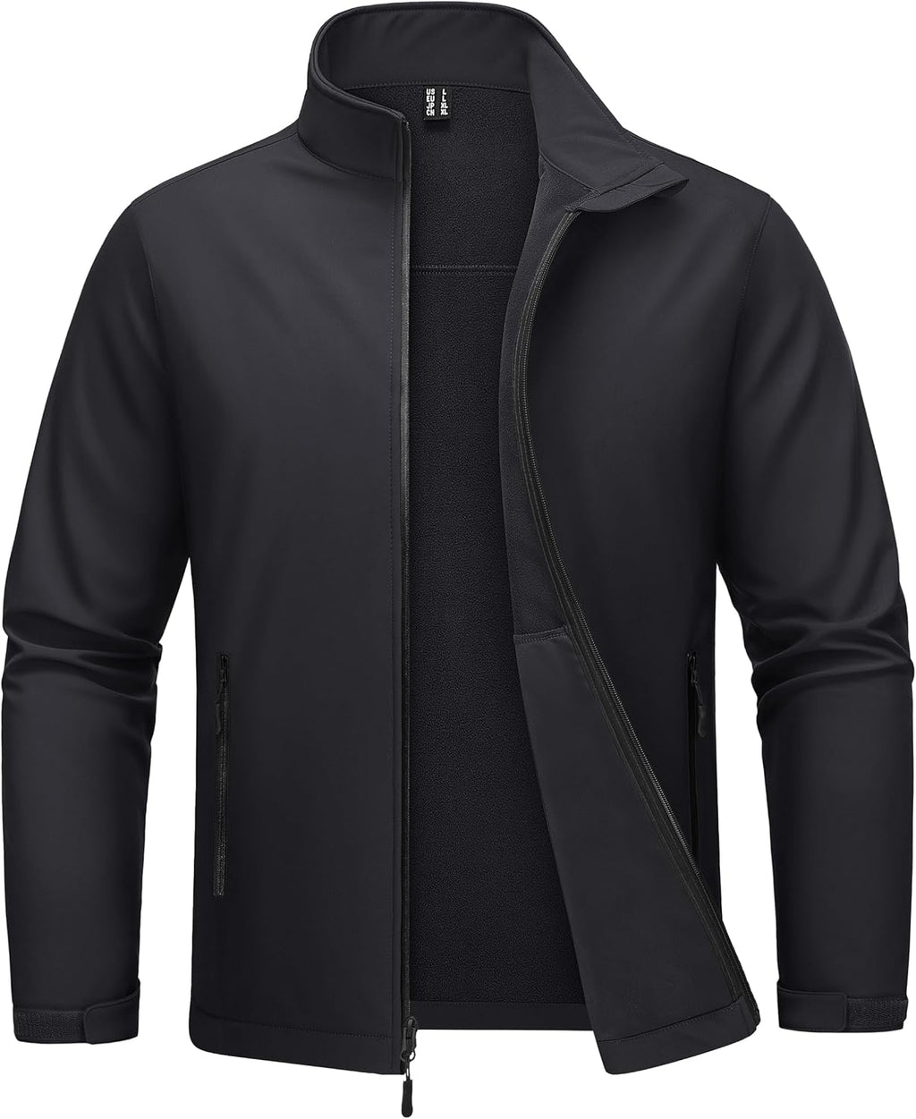 MAGCOMSEN Men's Fleece Lined Softshell Jacket Lightweight Waterproof Windbreaker Zip Up Winter Rain Coat Tactical Hiking