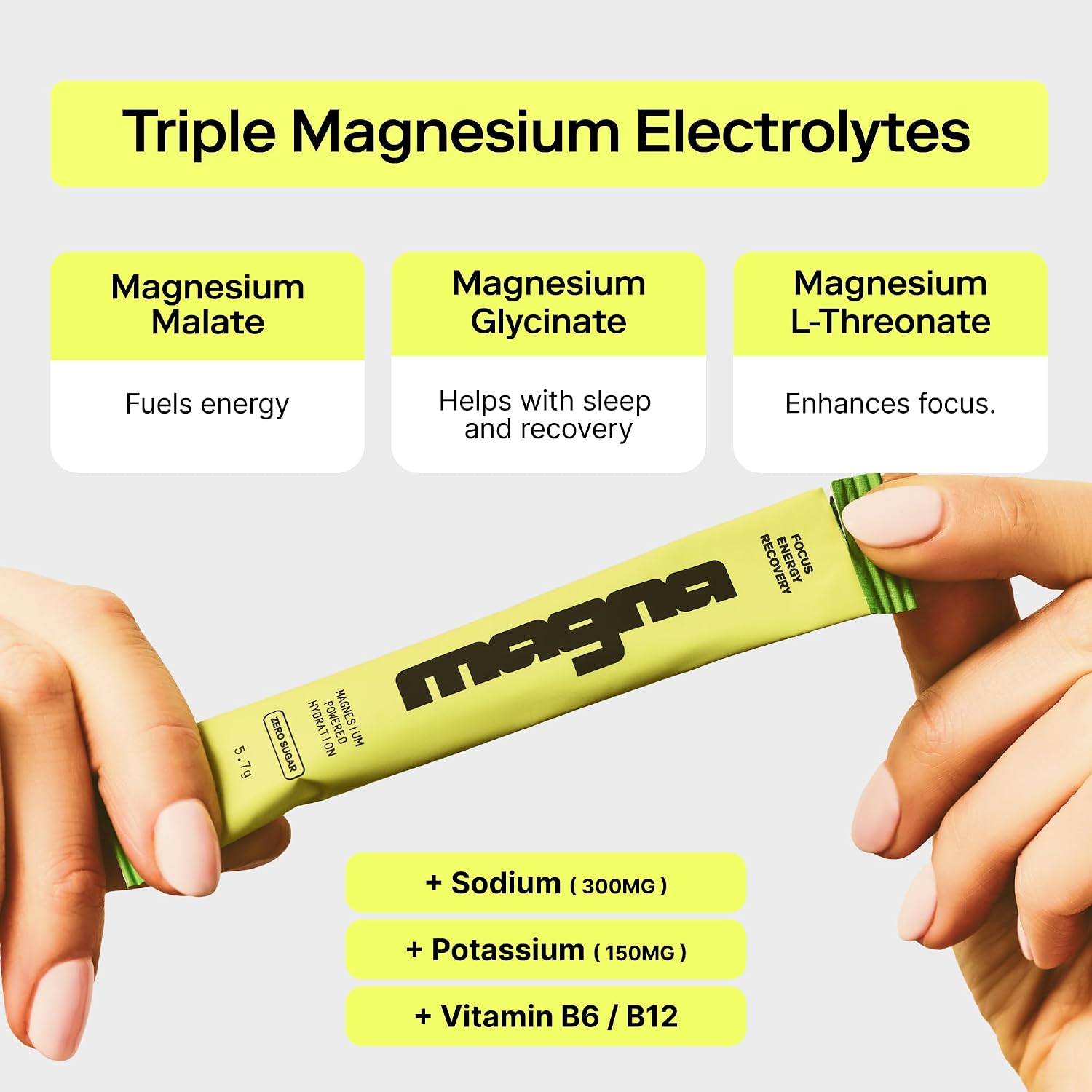 MAGNA Electrolytes Powder Drink Mix for Hydration (28 Servings, Lemon Lime)