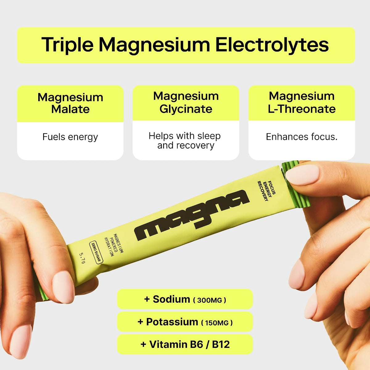 MAGNA Electrolyte Powder Drink Mix for Hydration (28 Serving, Tea Lemonade)