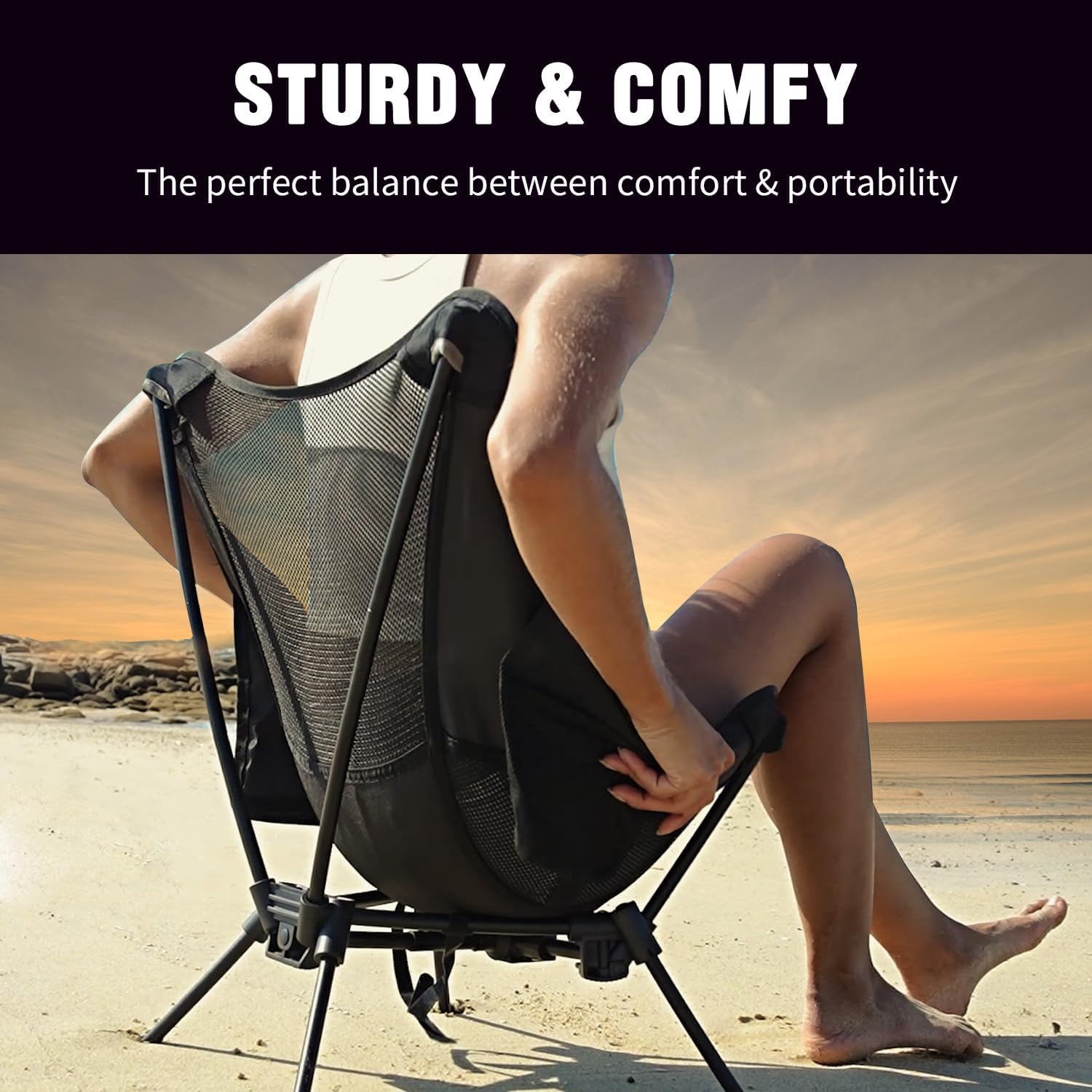 MOON LENCE Portable Camping Chair Backpacking Chair - The 4th Generation Ultralight Folding Chair - Compact, Lightweight Foldable Chairs for Hiking Mountaineering, Beach (Green-2Pack)