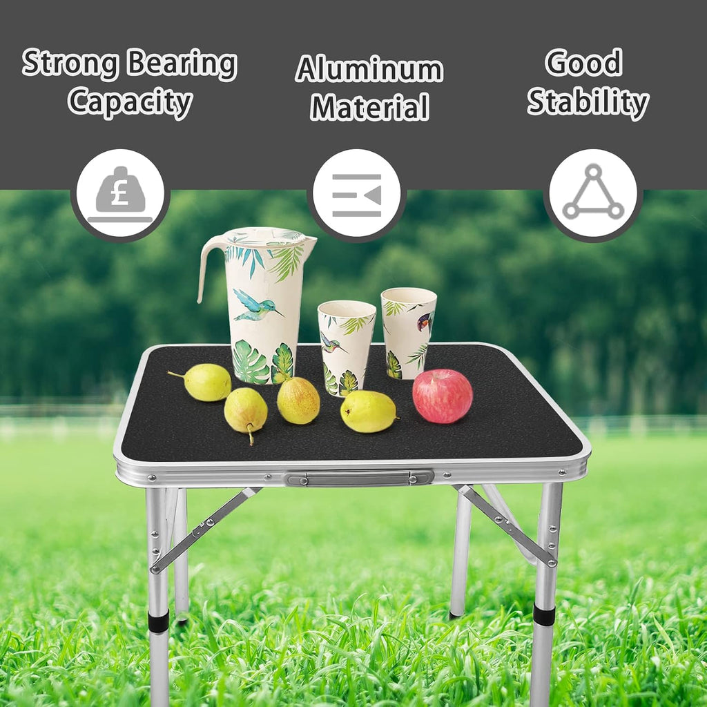 Camp Field Small Folding Camping Table, Adjustable Height, Lightweight