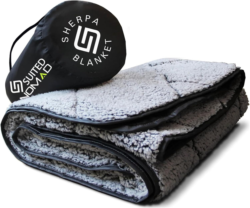 SUITEDNOMAD Extra Large Waterproof Windproof Outdoor Stadium Fleece Blanket