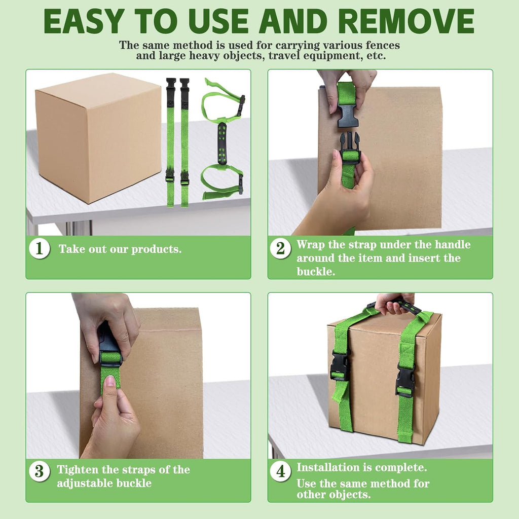 Dog Playpen Easy-Carry Straps, 2Pack (Greener)