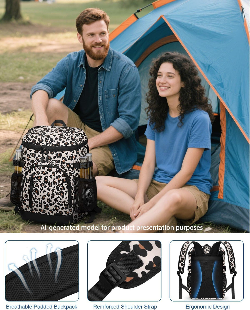 Cooler Backpack Insulated Leakproof Soft Cooler Bag Ice Chest for Women