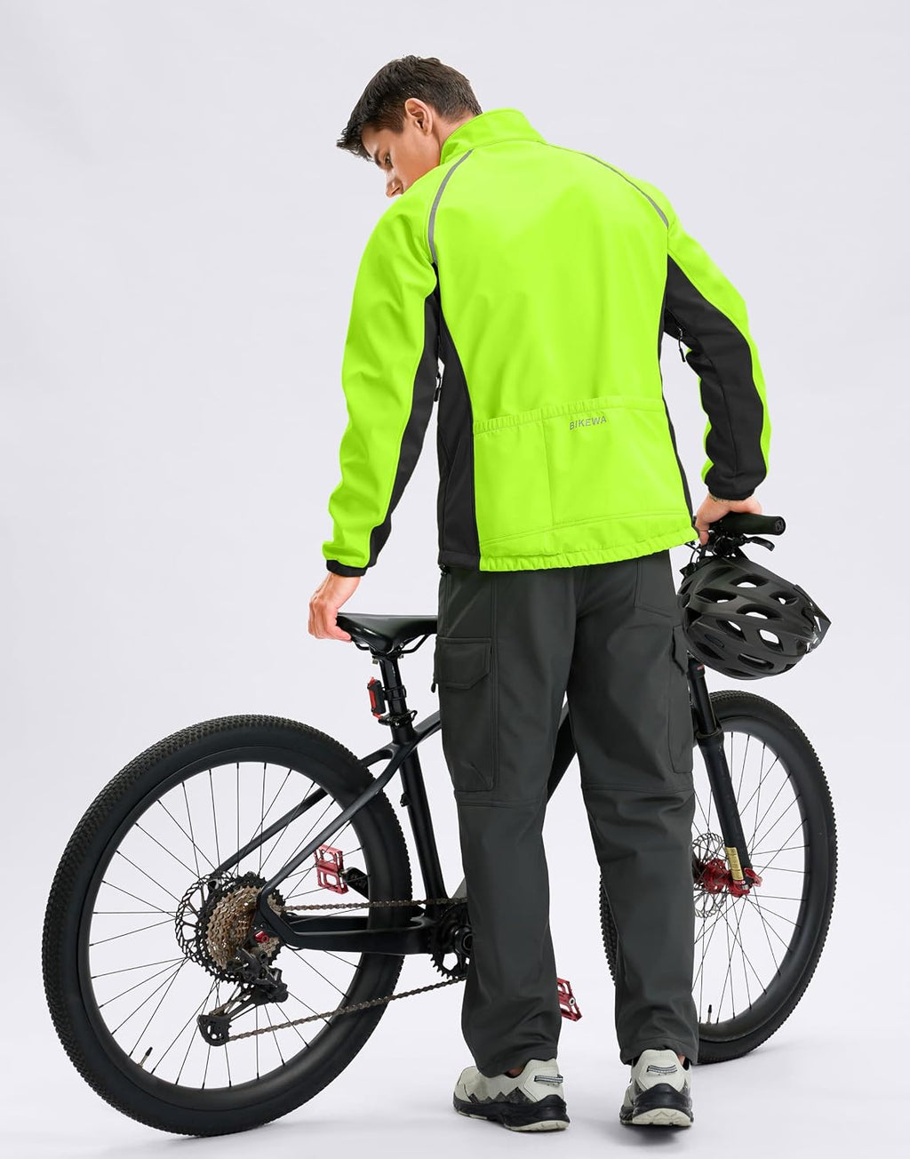 Bikewa Men's Winter Cycling Jackets Thermal Warm Water Resistant Bike Running Windproof Jacket