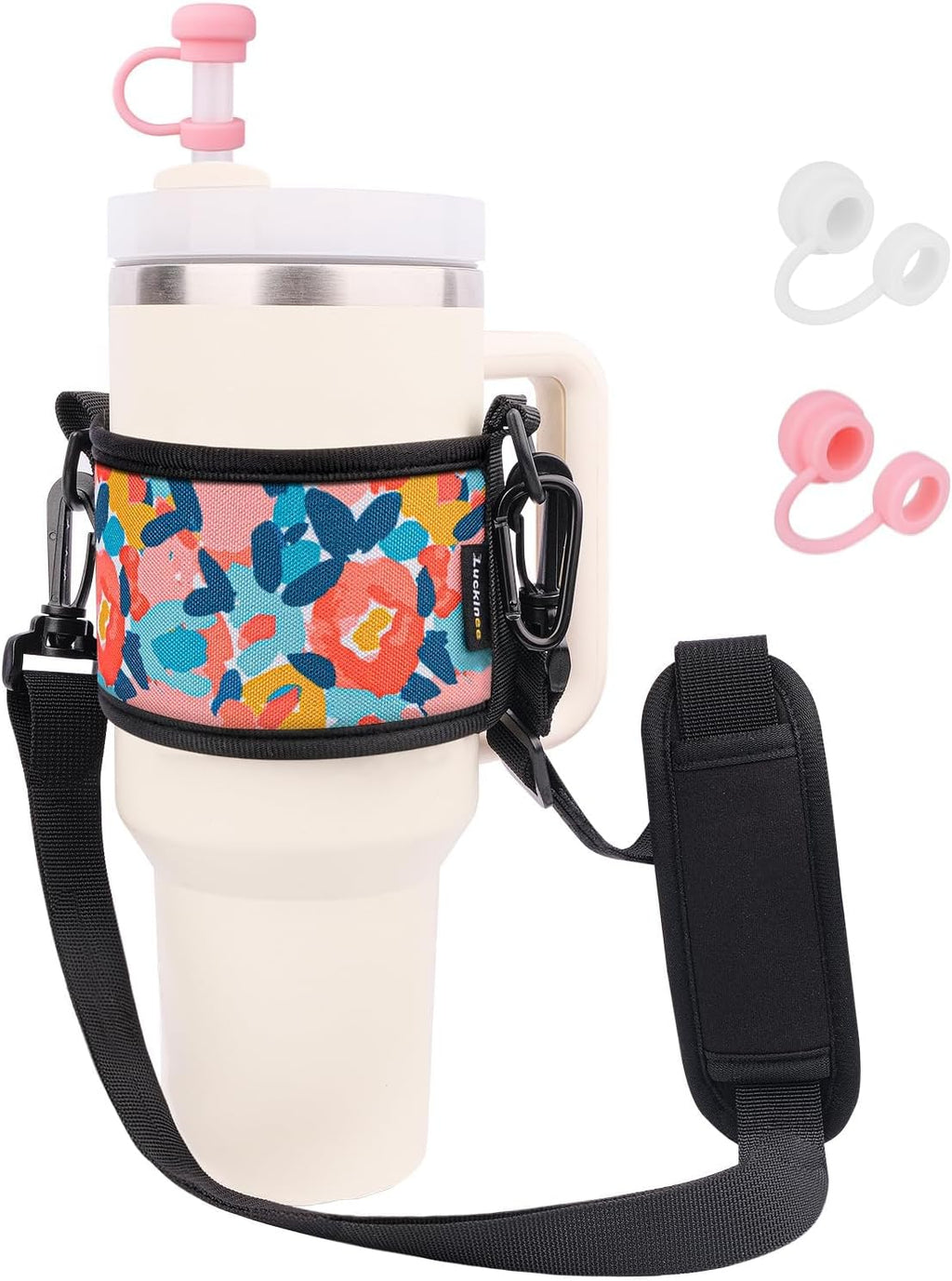 LUCKINEE Tumbler Holder with Strap Water Bottle Strap for Stanley Cup