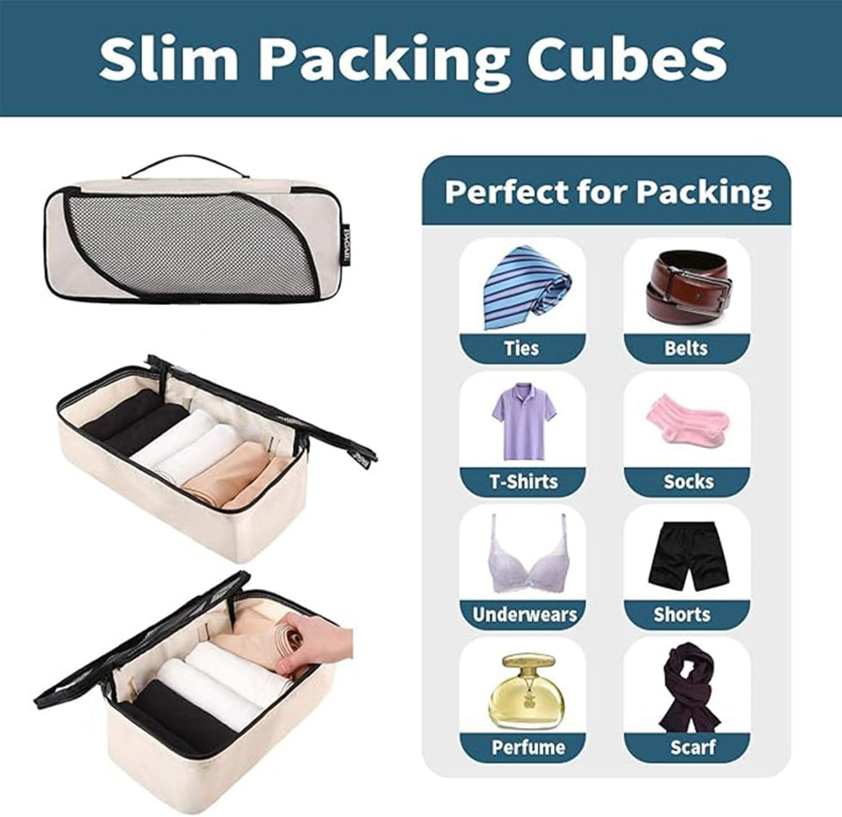 BAGAIL 6 Set Packing Cubes,Travel Luggage Packing Organizers
