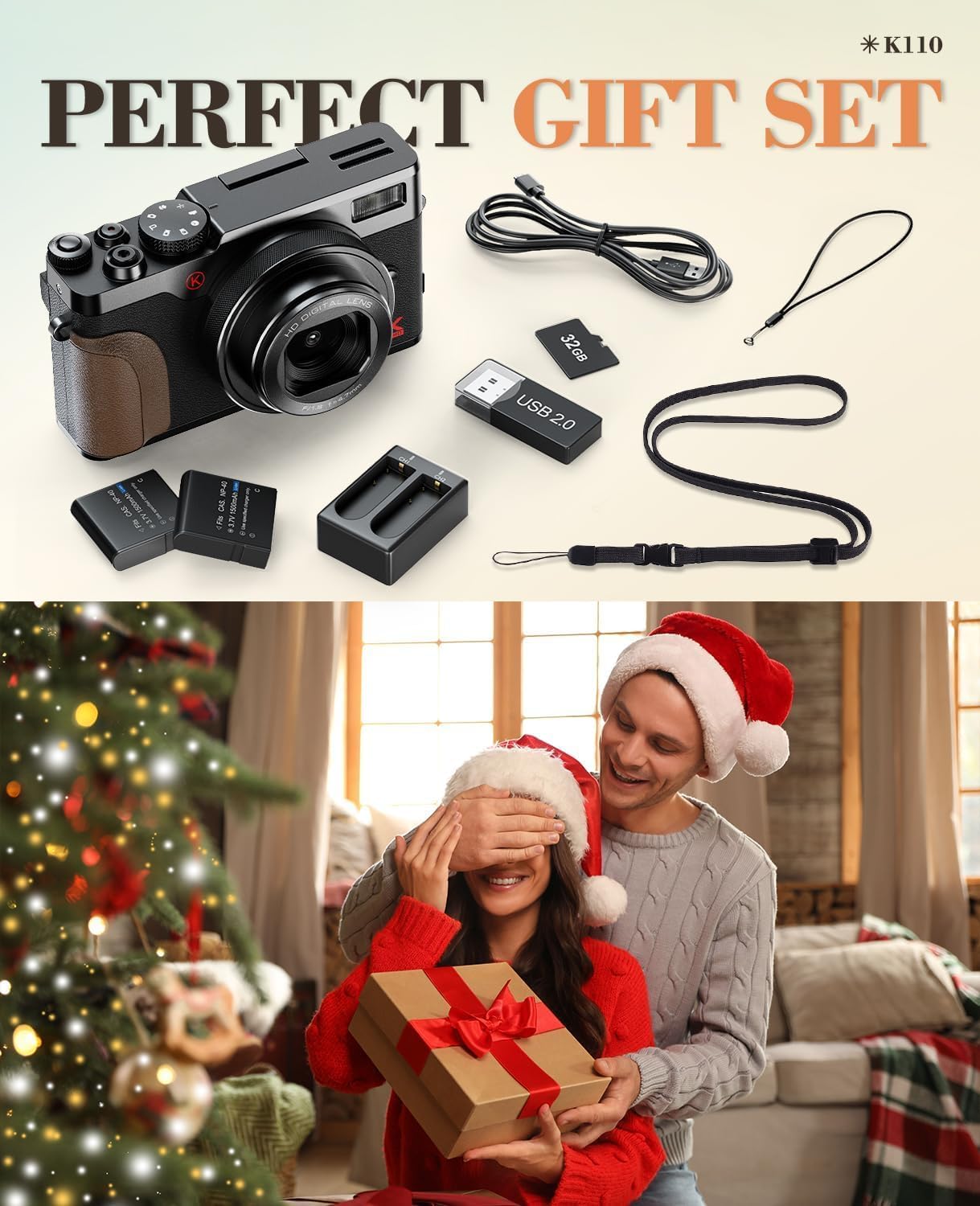 5K 64MP Digital Camera for Photography & YouTube Vlogging - 18X Zoom UHD Autofocus Video Camera with 3" 180° Flip Screen, 64GB TF Card & 2 Batteries - Compact Travel