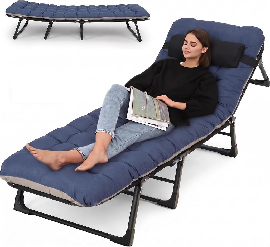 Garvee Foldable Camping Cot for Adults with Mattress