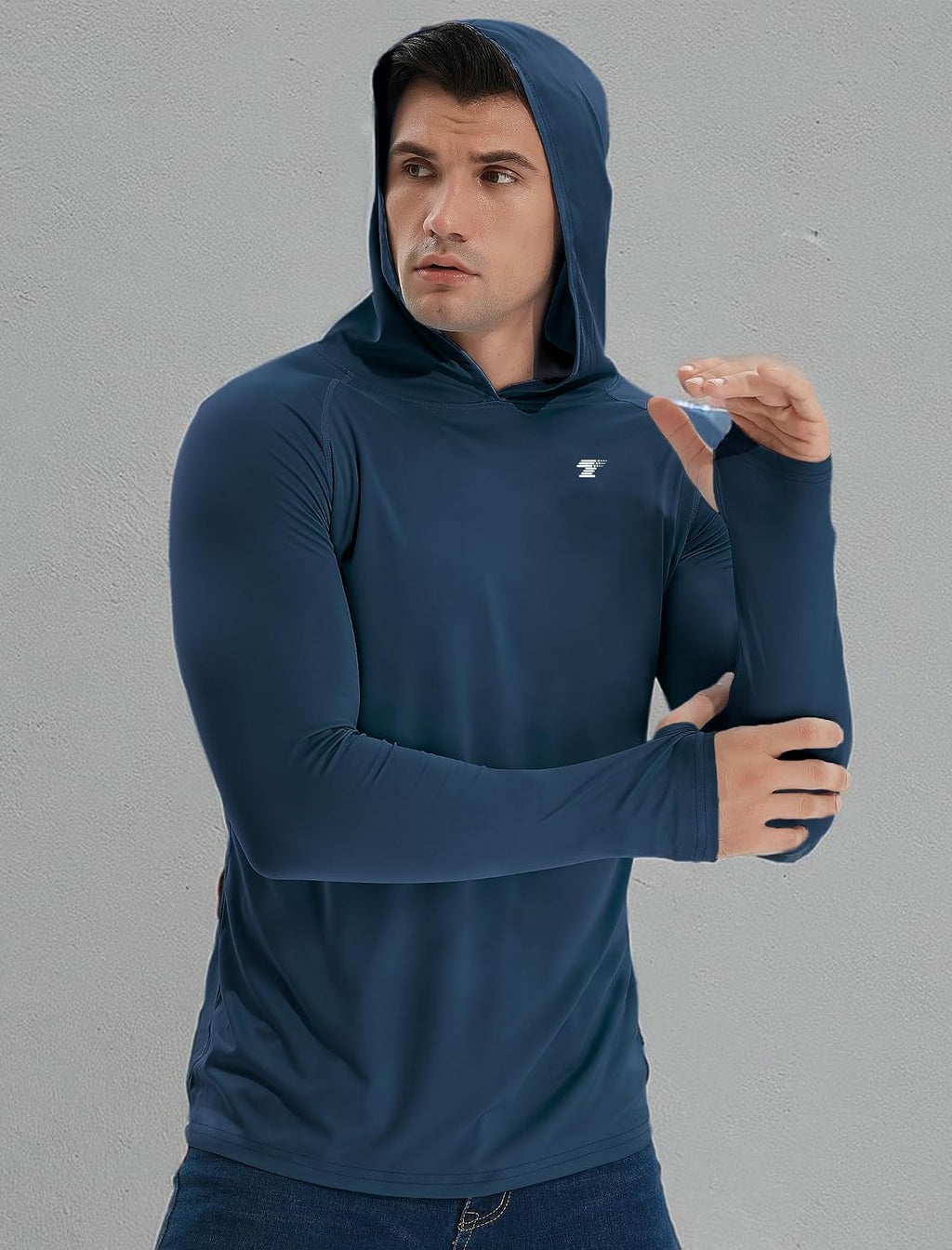 3 Pack Men's UPF 50+ Sun Protection Shirts Fishing Hoodie Long Sleeve