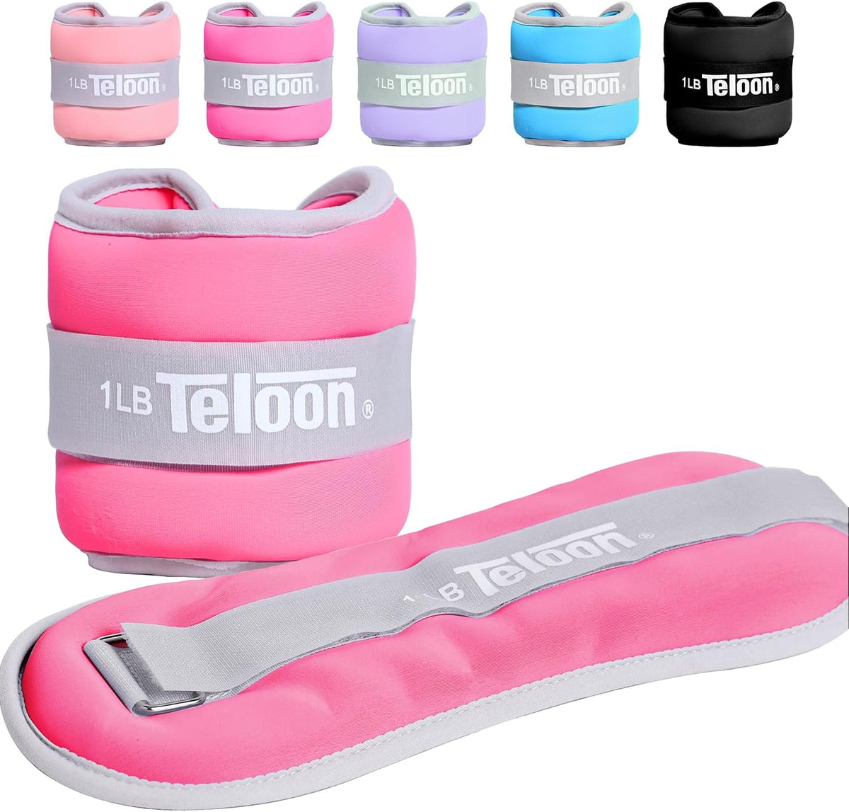 Teloon Ankle Weights Wrist Leg Arm Weights for Women Men with Adjustable Straps