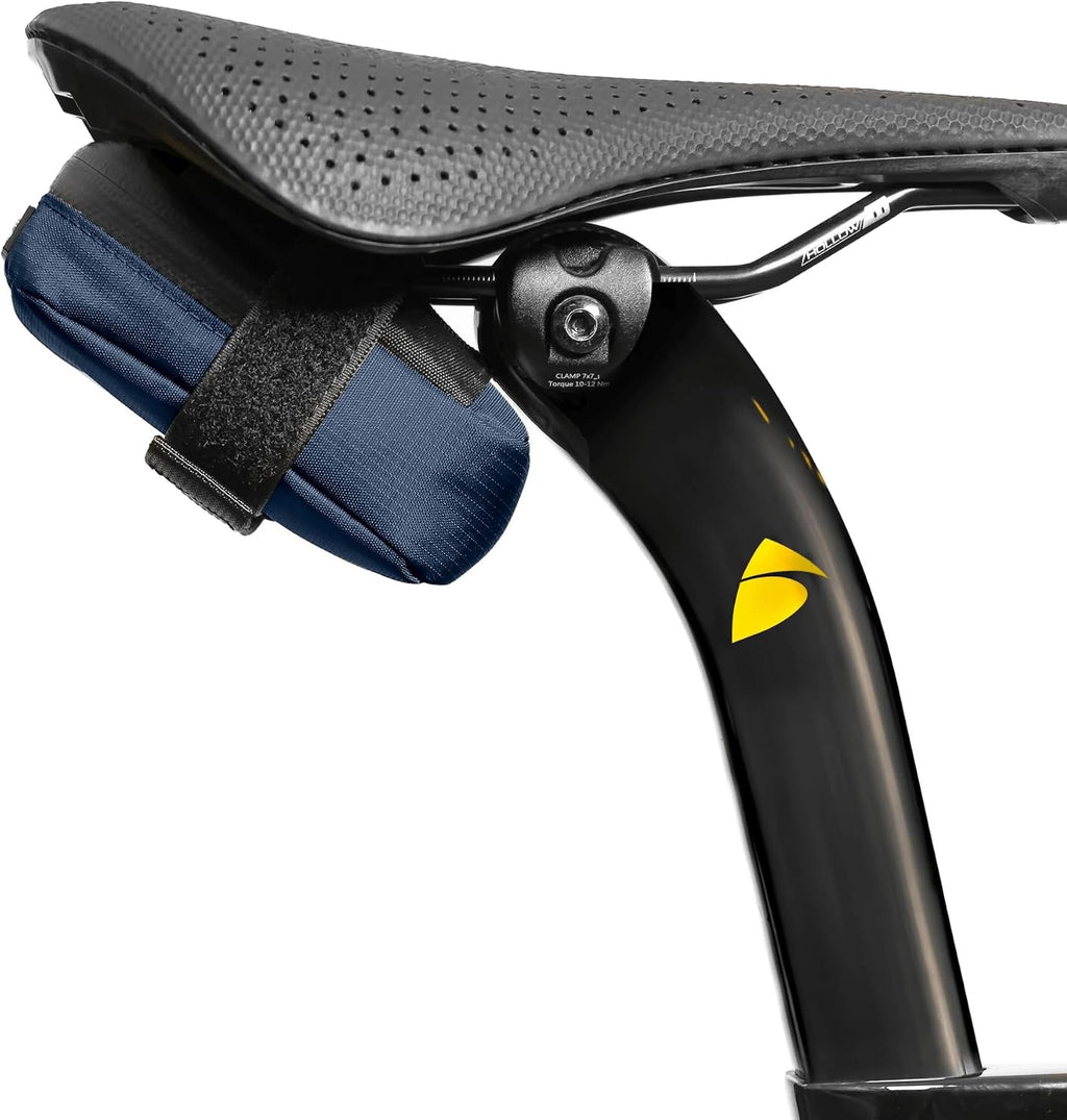 ALMSTHRE Compact Bike Saddle Bag – Cosmic Blue (Small) | 0.3L Bike Seat Bag (3" x 4.25" x 1.25") | Water-Resistant Ripstop, Waterproof Zipper, Internal Pocket | Durable Under Seat Storage