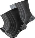 JOYNÉE 8 Pairs Mens Athletic Crew Socks Cushion Running Work Breathable Outdoor Socks for Men