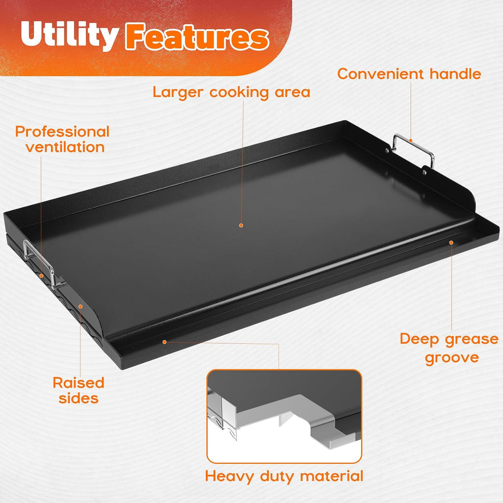 Skyflame Nonstick Griddle Top for Gas Grill, 25"x16"