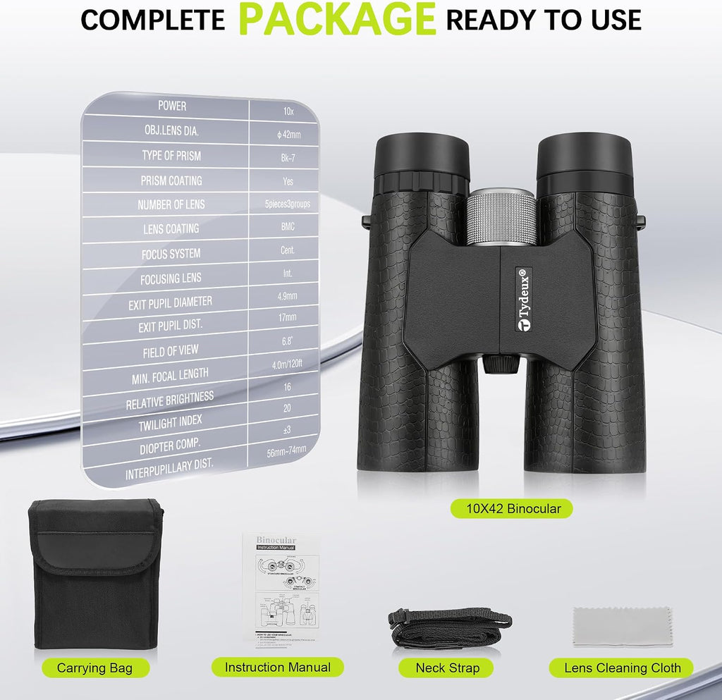 10x42 Binocular Compact Natural Binoculars, Bird Watching & Outdoors